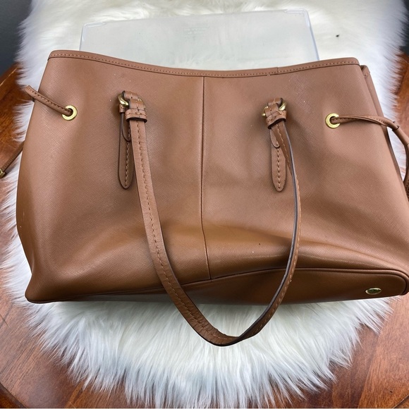 Coach Tan Leather Shoulder Bag - Picture 2 of 11